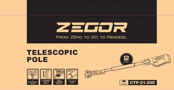 Телескопическая штанга удлинитель Zegor CTP-21-200 (серия-Х. 2.0м.) - изображение 2