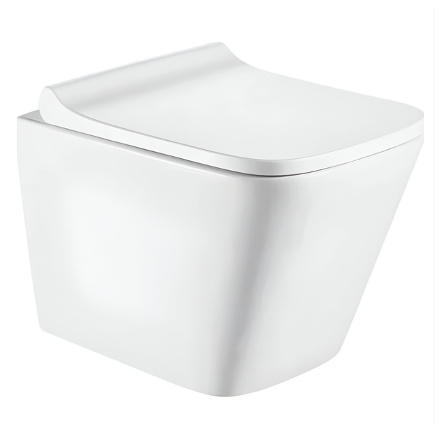 Подвесной унитаз Koller Pool Trend 490x340 прямоугольный, с сиденьем Soft-close, белый (TR-0490-RQ) - Фото 2 Подвесной унитаз Koller Pool Trend 490x340 прямоугольный, с сиденьем Soft-close, белый (TR-0490-RQ) - изображение 2