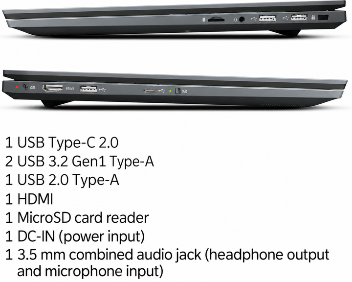 Ноутбук 15.6" Medion (Lenovo Group) Akoya E15433 | Intel Core i7-1255U | IPS (1920x1080) FullHD | RAM 8 ГБ | SSD 1 ТБ | Intel Iris Xe Graphics | Win11 (5499) - Уцінка - зображення 9