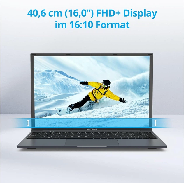 Ноутбук 16" Medion (Lenovo Group) Akoya E16423 | 16:10 FHD+ | Intel Core i5-1155G7 | RAM 8 ГБ | SSD 512 ГБ | Intel Iris Xe Graphics | Метал | Win11 (5450) - Уценка - Фото 9 Ноутбук 16" Medion (Lenovo Group) Akoya E16423 | 16:10 FHD+ | Intel Core i5-1155G7 | RAM 8 ГБ | SSD 512 ГБ | Intel Iris Xe Graphics | Метал | Win11 (5450) - Уценка - изображение 9