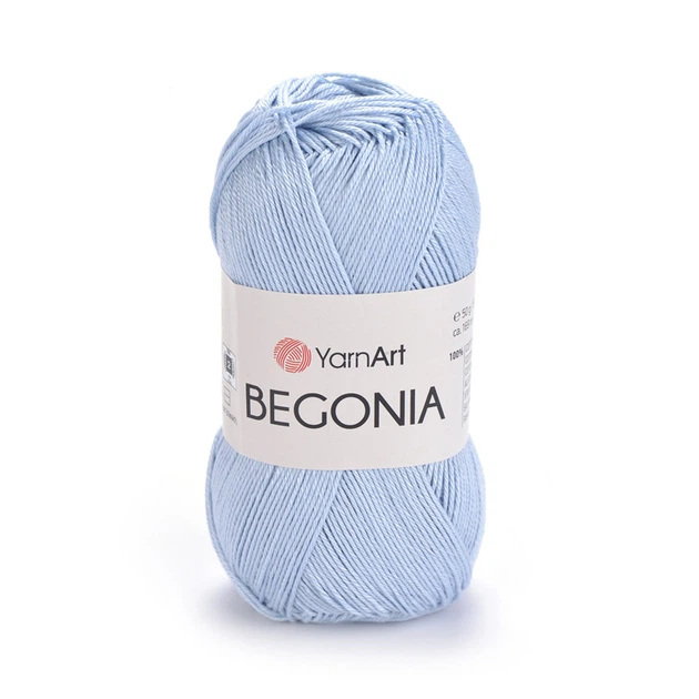 Пряжа YarnArt Begonia 50 г, 169 м, Блакитна 4917 - Фото 1 Пряжа YarnArt Begonia 50 г, 169 м, Блакитна 4917 - зображення 1
