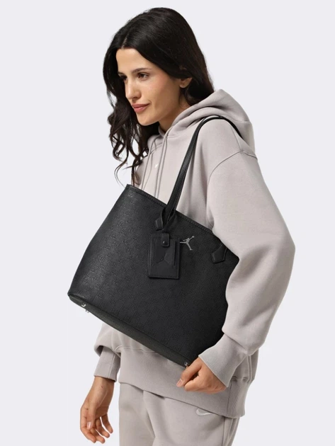 Спортивна сумка шопер жіноча Jordan Jam Monogram Tote Bag LM0990-G0T Чорна (196327085759) - Фото 2 Спортивна сумка шопер жіноча Jordan Jam Monogram Tote Bag LM0990-G0T Чорна (196327085759) - зображення 2