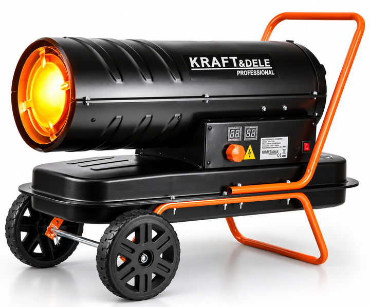Дизельная тепловая пушка Kraft&Dele KD11710 30 кВт 595 м³/ч Дизельный обогреватель с термостатом бак 19 л - Фото 4 Дизельная тепловая пушка Kraft&Dele KD11710 30 кВт 595 м³/ч Дизельный обогреватель с термостатом бак 19 л - изображение 4