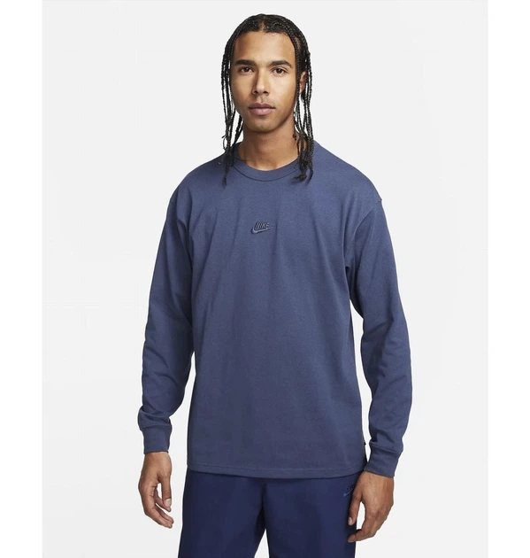 Кофта чоловіча Nike Sportswear Premium Essentials Long-Sleeve T-Shirt Blue XL Синій DO7390-437 - зображення 4