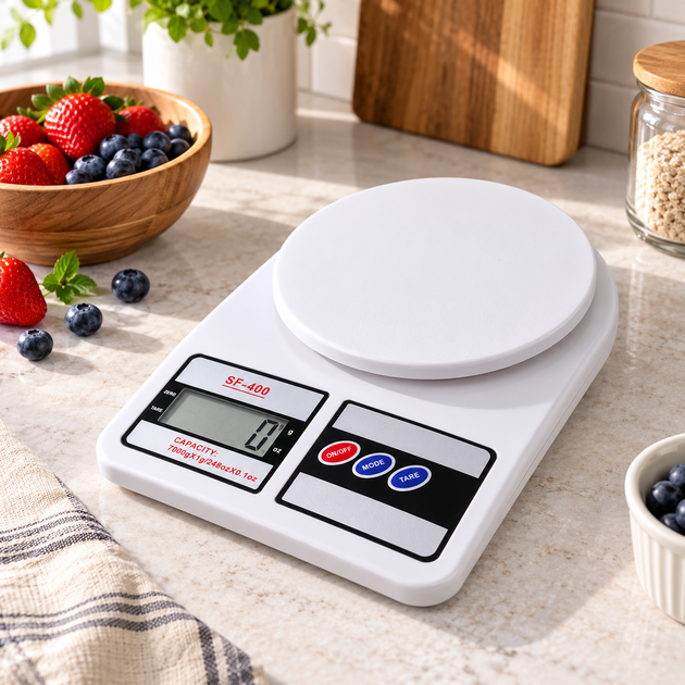 Весы кухонные электронные SF-400 Kitchen Scale до 7 кг кондитерские настольные (Электроник Китчен Скейл), Белые - изображение 7