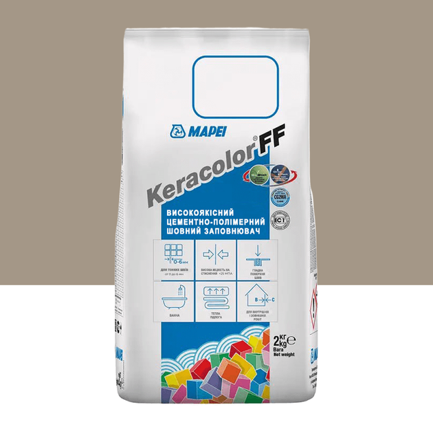 Фуга цементна для швів Mapei Keracolor FF 133 2 кг Пісочний (000018576) - Фото 1 Фуга цементна для швів Mapei Keracolor FF 133 2 кг Пісочний (000018576) - зображення 1