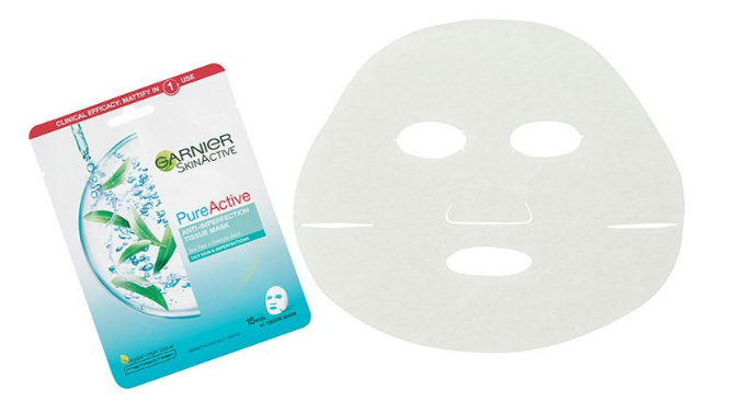 Maska tkaninowa Garnier Skin Naturals Pure Active dla tłustej i problematycznej skóry twarzy 23 g (3600542368896) - obraz 2