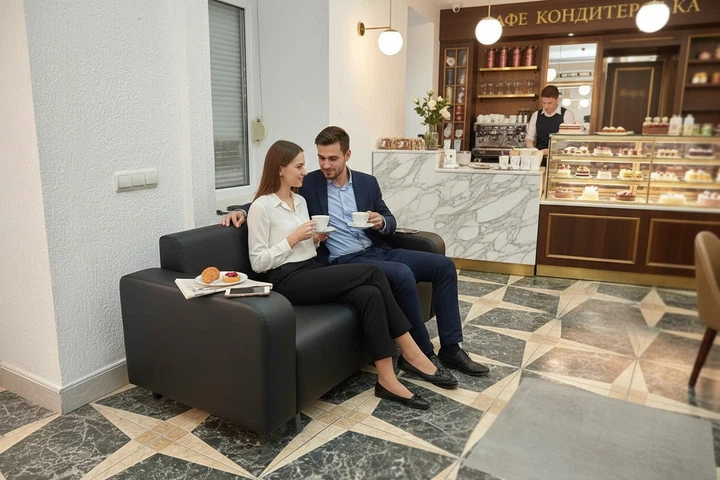 Диван офисный Tobi Sho Арне с подлокотниками 1380х700х740 мм, кожзам Black/2230 - Фото 4 Диван офисный Tobi Sho Арне с подлокотниками 1380х700х740 мм, кожзам Black/2230 - изображение 4