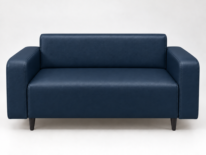 Диван офисный Tobi Sho Арне с подлокотниками 1380х700х740 мм, кожзам Midnight Blue/2227 - изображение 2