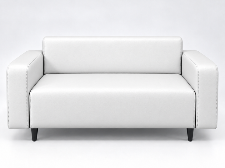 Диван офисный Tobi Sho Арне с подлокотниками 1380х700х740 мм, кожзам White/2300 - изображение 2