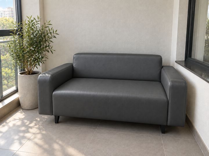 Диван офисный Tobi Sho Арне с подлокотниками 1580х700х740 мм, кожзам Dark Grey/2233 - Фото 3 Диван офисный Tobi Sho Арне с подлокотниками 1580х700х740 мм, кожзам Dark Grey/2233 - изображение 3