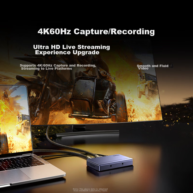 Відеозахоплювальна карта UGREEN HDMI 4K60Hz HD RGB24, сумісна з Switch 2, камерами Nikon Sony Canon, мобільними пристроями iPad, планшетами, ПК, записом ігор у прямому ефірі - Фото 2 Відеозахоплювальна карта UGREEN HDMI 4K60Hz HD RGB24, сумісна з Switch 2, камерами Nikon Sony Canon, мобільними пристроями iPad, планшетами, ПК, записом ігор у прямому ефірі - зображення 2