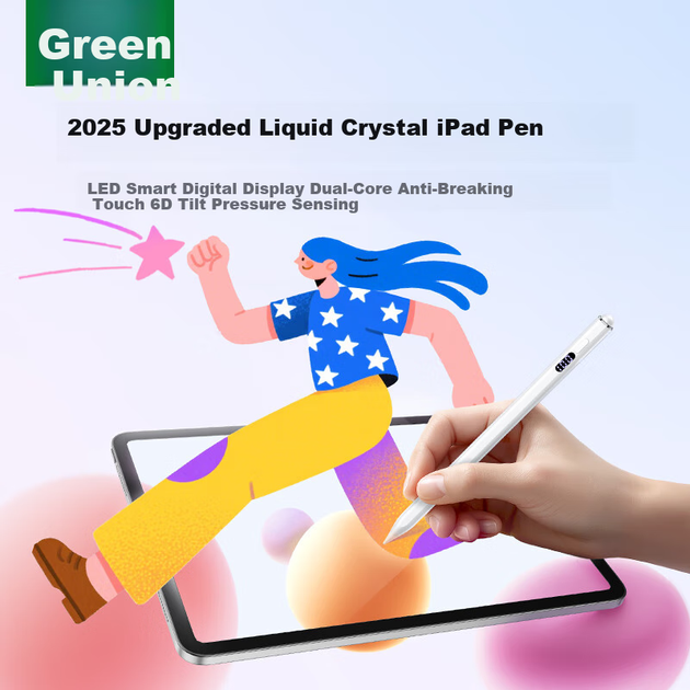 Ємнісний стилус UGREEN [версія з відображенням цифр], сумісний з iPad Pro/Air 8/Mini7/iPad 11 2026 року, магнітним стилусом для iPad, Apple Pencil - зображення 4