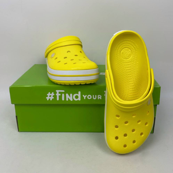 Крокси Crocband Lemon/White, розмір 39 - Фото 7 Крокси Crocband Lemon/White, розмір 39 - зображення 7