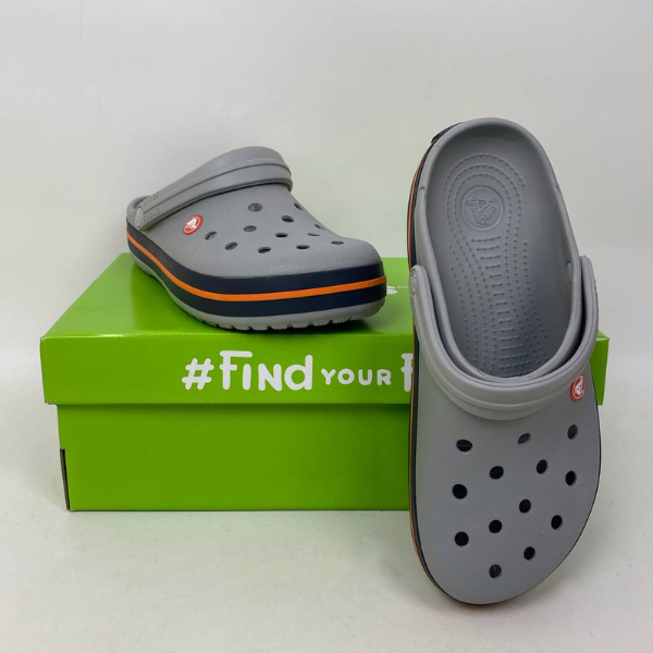 Крокси Crocband Light Grey/Navy, розмір 44 - Фото 8 Крокси Crocband Light Grey/Navy, розмір 44 - зображення 8