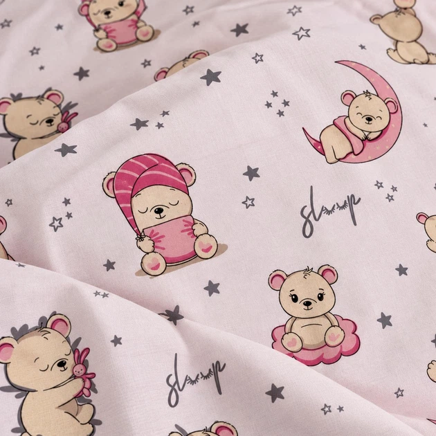Простирадло MirSon King Size 220x240 см Kids Time 17-0919 Pink Moon Бязь (2200012569870) - зображення 5