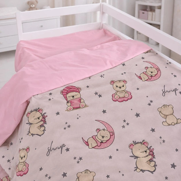 Простирадло MirSon King Size 220x240 см Kids Time 17-0919 Pink Moon Бязь (2200012569870) - зображення 2