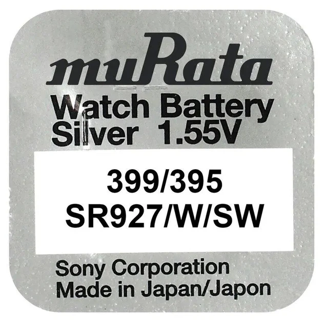 Батарейка в годинник muRata SR927SW (395) 1BL - Фото 1 Батарейка в годинник muRata SR927SW (395) 1BL - изображение 1