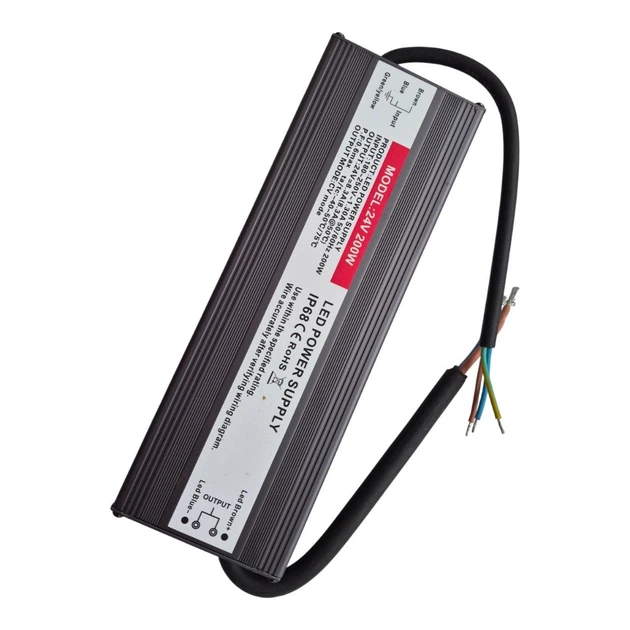 Блок живлення для LED ламп 200W 24V DC IP68 для ландшафтного освітлення (VAV-200-W) - зображення 3