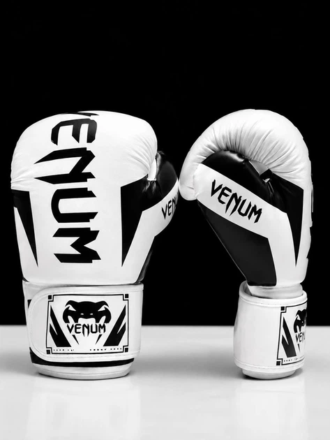 Боксерські рукавички Venum 8 унцій для боксу кікбоксингу та єдиноборств тренувальні на липучці білі 2 шт - Фото 6 Боксерські рукавички Venum 8 унцій для боксу кікбоксингу та єдиноборств тренувальні на липучці білі 2 шт - зображення 6