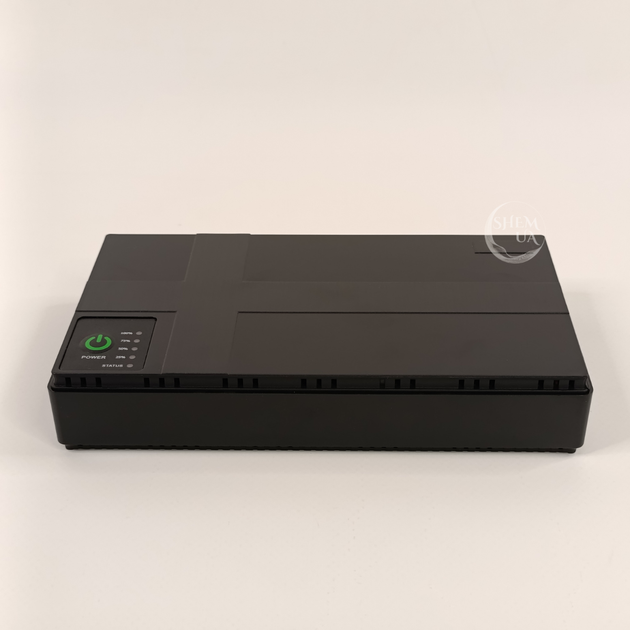 Источник бесперебойного питания питания Mini UPS 45 Вт для Wi-Fi-роутера, модема и IP-камер, с DC-выходами 5В/9В/12В, PoE 15В/24В, портами USB-A, Type-C и LAN, автоматическим переключением на аккумулятор и LED-индикацией, NET-45-Black - изображение 4