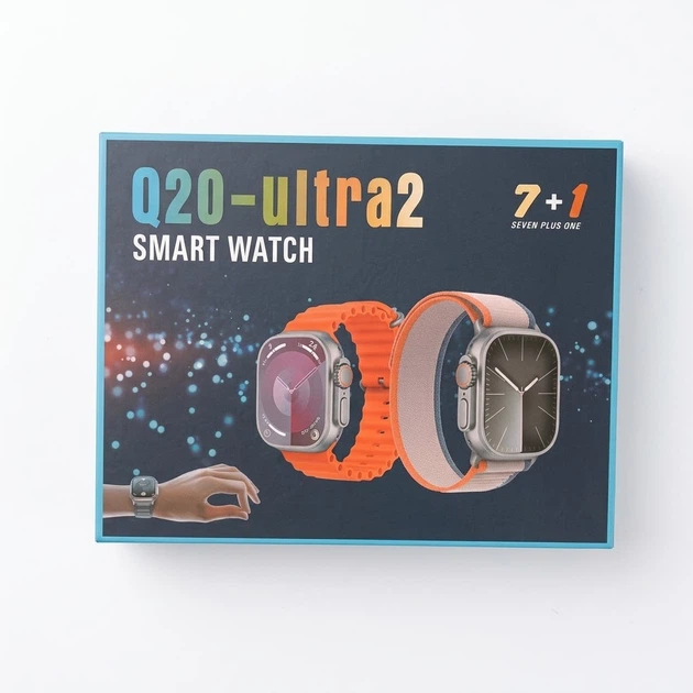 Смарт годинник Smart Watch Q20 ULTRA 2 з 7 ремінцями - зображення 3