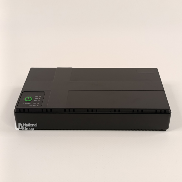 Джерело безперебійного живлення для роутера та модема Mini UPS 45 Вт, акумуляторний блок резервного живлення з DC 5В/9В/12В, PoE 15В/24В, USB-A, Type-C, LAN, автоматичним перемиканням на акумулятора та LED-індикацією, NET-45-Black - зображення 4