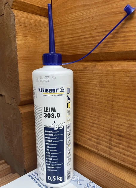 Водостійкий столярний клей-ПВА KLEIBERIT D3 303.0 (0.5 кг) - изображение 5