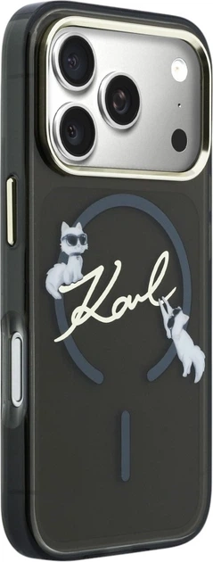 Etui na smartfon Apple iPhone 18 Pro Max/17 Pro Max Karl Lagerfeld Script Logo MagSafe Black (KLHMP18X5HKSCAK) - obraz 4
