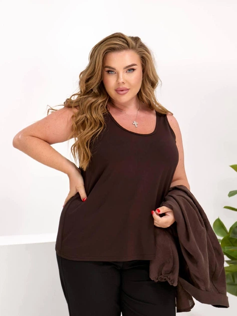 Костюм женский ELFBERG UG-1524 60-62 Шоколадный (2000001017951) - Фото 5 Костюм женский ELFBERG UG-1524 60-62 Шоколадный (2000001017951) - изображение 5