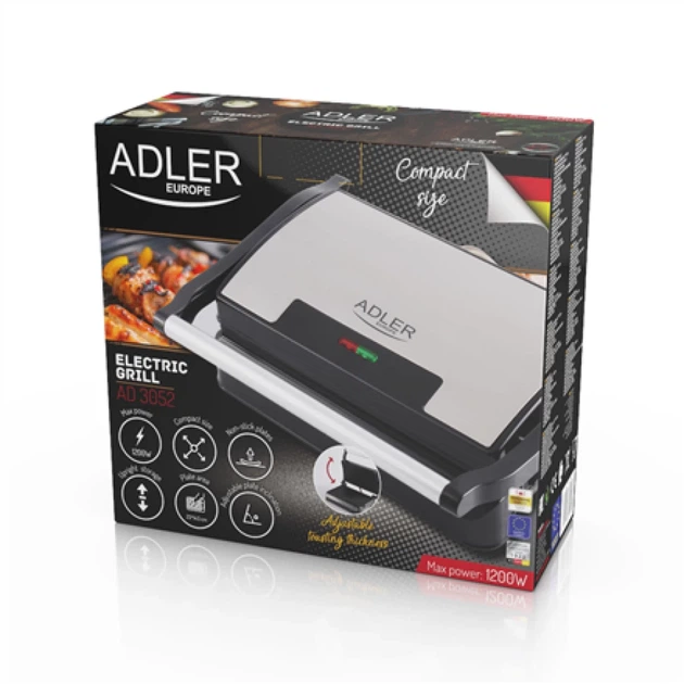 Електрогриль Adler AD 3052 1200 Вт Stainless Steel (5903887801959) - зображення 7