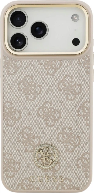 Etui na smartfon Apple iPhone 18 Pro Max/17 Pro Max Guess 4G Strass Logo MagSafe Pink (GUHMP18XP4GRMDEP) - obraz 2