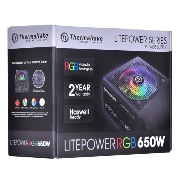Блок питания Thermaltake Litepower RGB 650 Вт PS-LTP-0650NHSANE-1 (4713227520232) - изображение 8