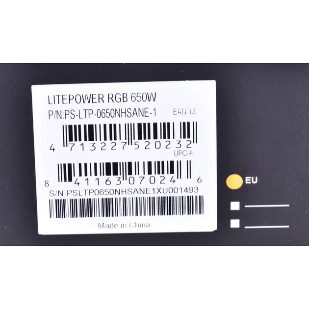 Блок питания Thermaltake Litepower RGB 650 Вт PS-LTP-0650NHSANE-1 (4713227520232) - изображение 9