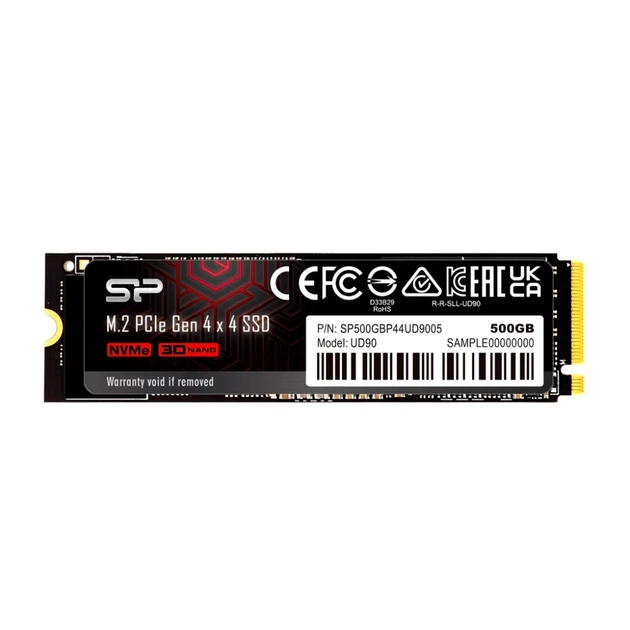 SSD-накопичувач Silicon Power UD90 500GB M.2 PCIe NVMe Gen4x4 4800/3700 MB/s (4713436147299) - зображення 2