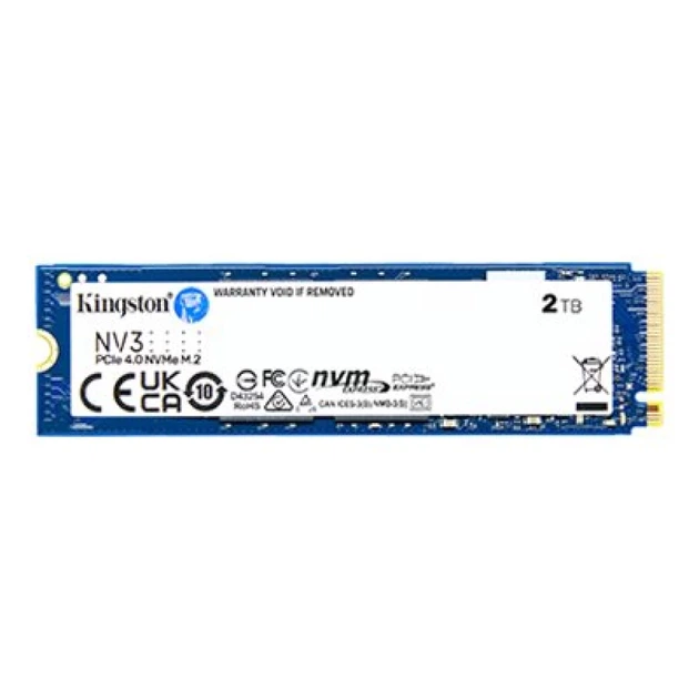 SSD Kingston NV3 2000 GB M.2 2280 PCIe NVMe Gen 4.0 x4 6000 MB/s (740617344783) - Фото 1 SSD Kingston NV3 2000 GB M.2 2280 PCIe NVMe Gen 4.0 x4 6000 MB/s (740617344783) - зображення 1