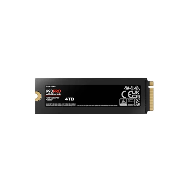 SSD Samsung 990 PRO з радіатором M.2 2280 4000 ГБ NVMe читання 7450 MB/s запис 6900 MB/s (8806095255811) - Фото 2 SSD Samsung 990 PRO з радіатором M.2 2280 4000 ГБ NVMe читання 7450 MB/s запис 6900 MB/s (8806095255811) - зображення 2