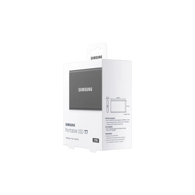 Портативний Samsung SSD T7 2000 GB USB 3.2 Gray (8806090312380) - зображення 6