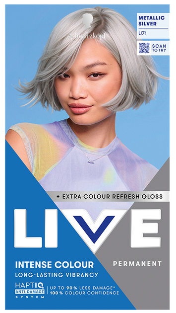 Фарба для волосся Schwarzkopf Live Urban Metallics U71 Metallic Silver Металічний срібний (9000101771947) - Фото 1 Фарба для волосся Schwarzkopf Live Urban Metallics U71 Metallic Silver Металічний срібний (9000101771947) - зображення 1