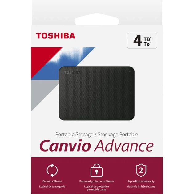 Внешний жесткий диск Toshiba Canvio Advance 4 ТБ 2.5" USB 3.2 Gen 1 Black (HDTCA40EK3CA) - изображение 10