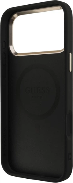 Etui na smartfon Apple iPhone 18 Pro Max/17 Pro Max Guess 4G Triangle Logo MagSafe Black/Gold (GUHMP18XP4GTDGMK) - obraz 7