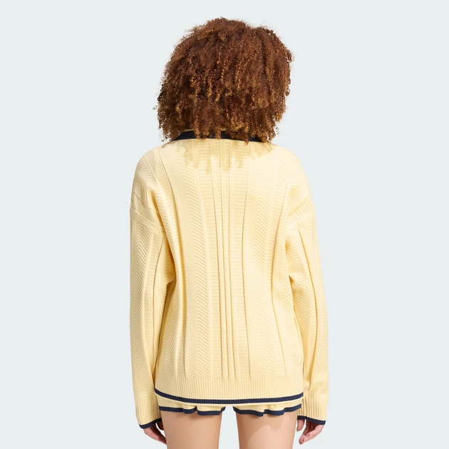 Жіночий кардиган CABLE KNIT adidas KS4968 (2XS) жовтий (4068817189574) - зображення 2