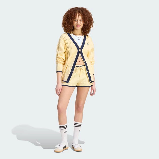 Жіночий кардиган CABLE KNIT adidas KS4968 (XL) жовтий (4068817189611) - Фото 3 Жіночий кардиган CABLE KNIT adidas KS4968 (XL) жовтий (4068817189611) - зображення 3
