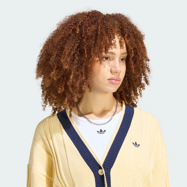Жіночий кардиган CABLE KNIT adidas KS4968 (L) жовтий (4068817189598) - зображення 5