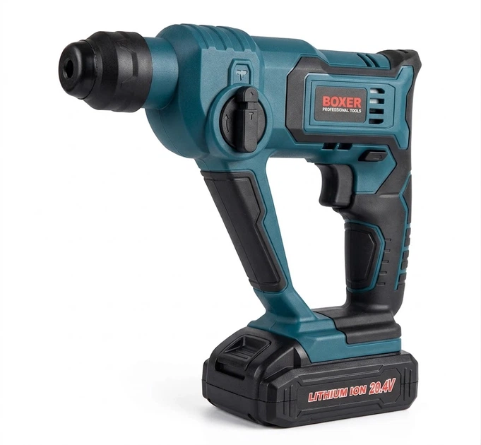 Перфоратор аккумуляторный BOXER FT-004 SDS-plus 20,4 В 3 А·ч ударный 5000 уд/мин 1 Дж 2 АКБ для бетона и кирпича - изображение 2