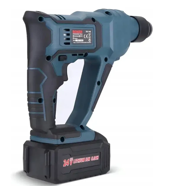 Перфоратор BOXER SR-149 аккумуляторный ударный 24 В SDS-plus для сверления бетона металла дерева с двумя АКБ и патронами - изображение 4