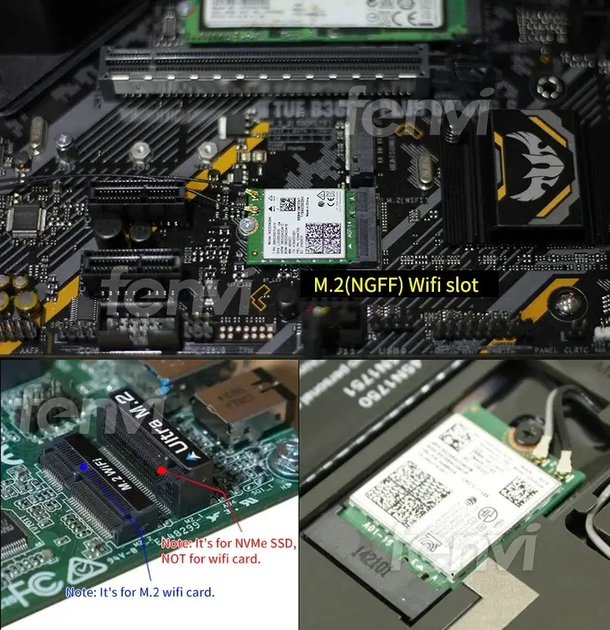 Бездротовий адаптер Intel Wi-Fi 6E + Bluetooth 5.3 Intel AX210NGW (M.2 NGFF) - зображення 4