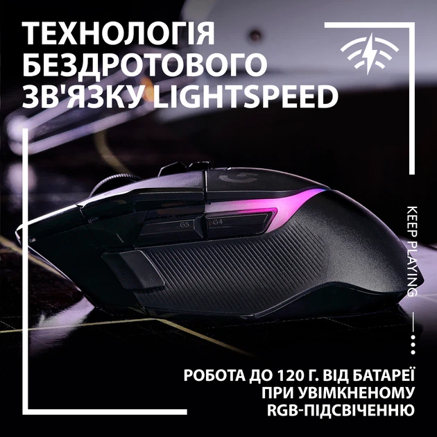 Миша Logitech G502 X Plus Wireless Black (910-006162) - Фото 3 Миша Logitech G502 X Plus Wireless Black (910-006162) - зображення 3