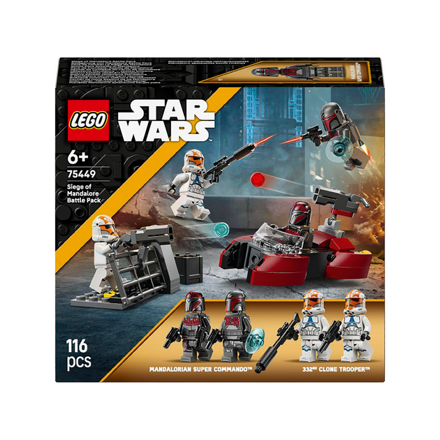 Конструктор LEGO Star Wars Бойовий комплект «Облога Мандалора» 116 деталей (75449) - зображення 2