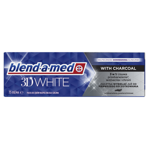 Зубна паста Blend-a-med 3D White Вугілля деревне 75 мл - Фото 2 Зубна паста Blend-a-med 3D White Вугілля деревне 75 мл - изображение 2